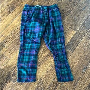 Old Navy Plaid Sweatpants - Green and Red